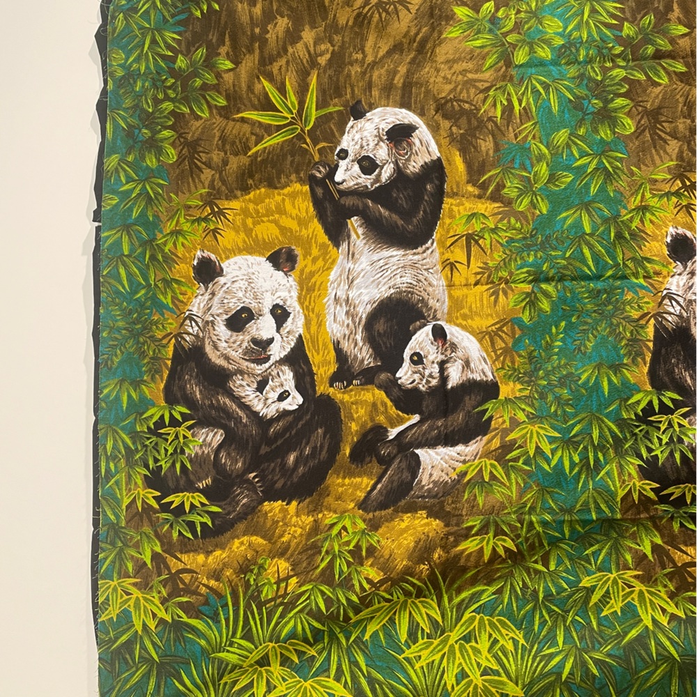MCM Reltex Jungle Panda Bear Tapestry 3 Print
Panel Wall Art Barcloth Fabric 70"